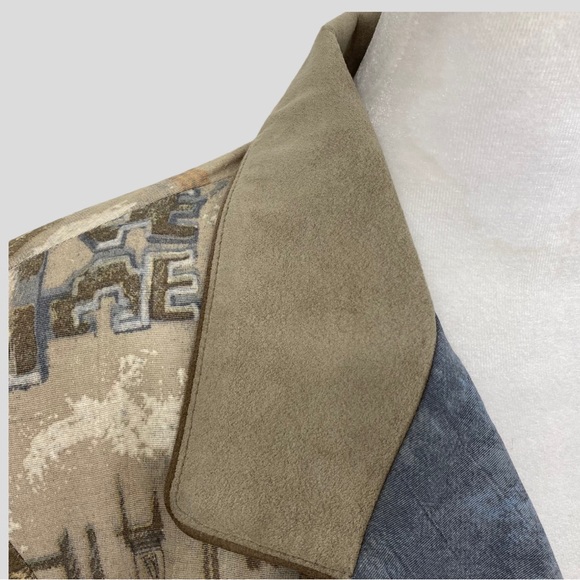 Vintage Dorothy Schoelen Platinum Artistic Painted Looking Cropped Jacket - Picture 3 of 10